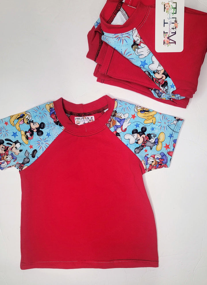 RWB Mouse Raglan Tee