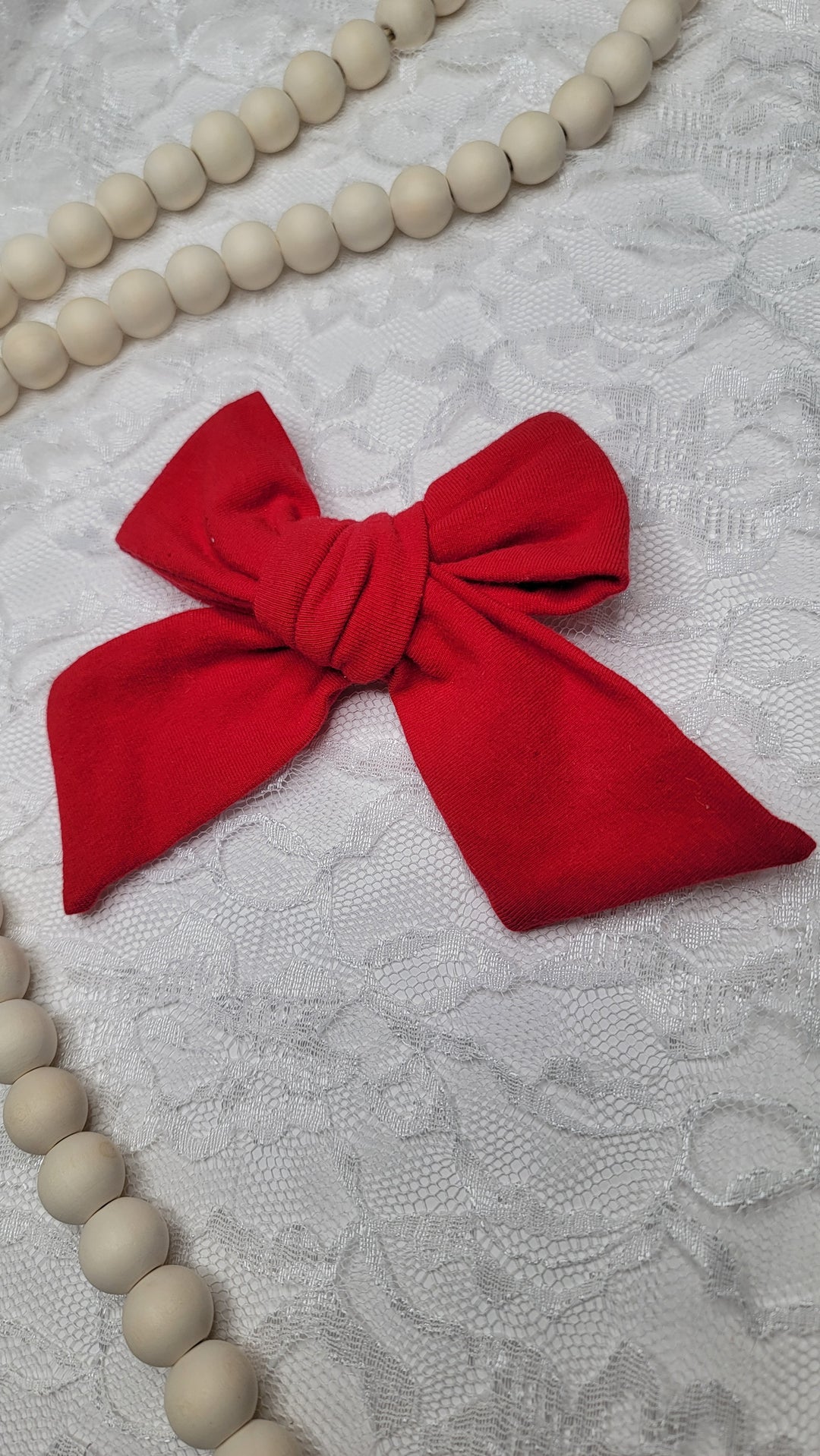 Red Dainty Bow (on clips)