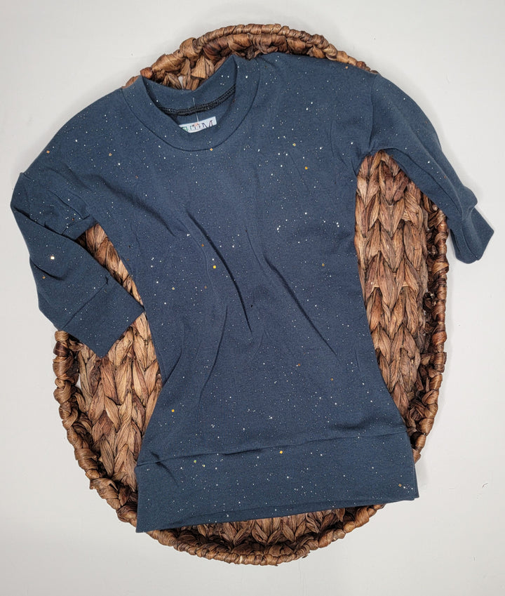 Blue Cement Glitter Sweater Dress