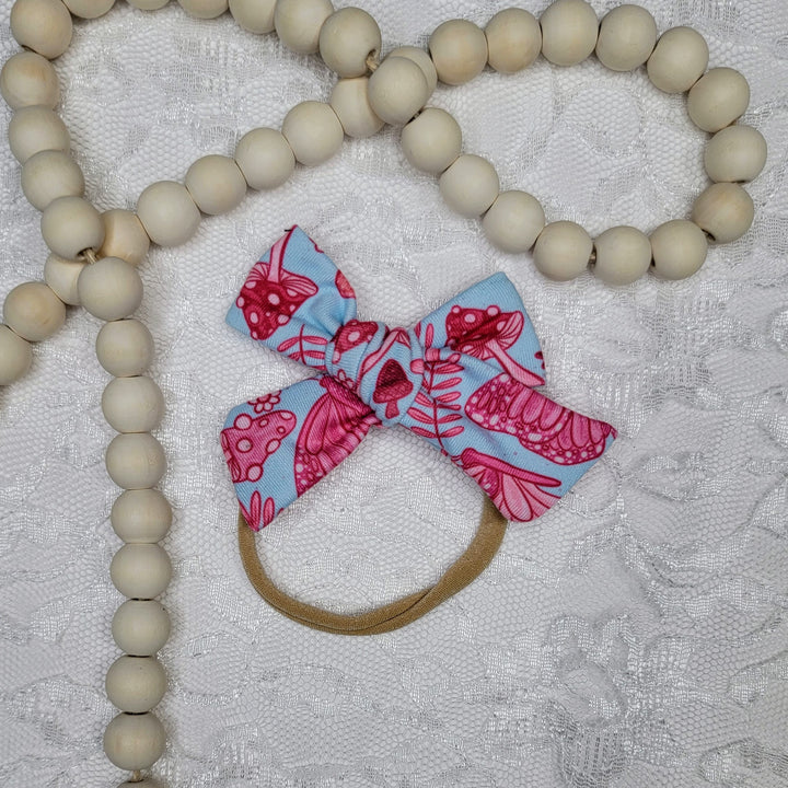 Pink Butterflies Dainty Bow (on Nylon)