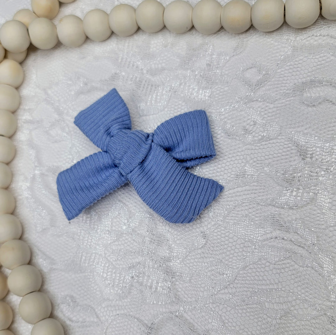 Baby Blue Dainty Bow (on clips)