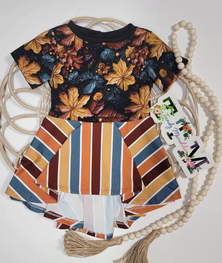 Fall Leaves Manhattan Peplum Top