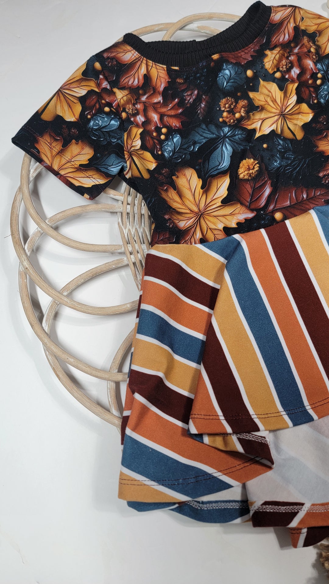 Fall Leaves Manhattan Peplum Top