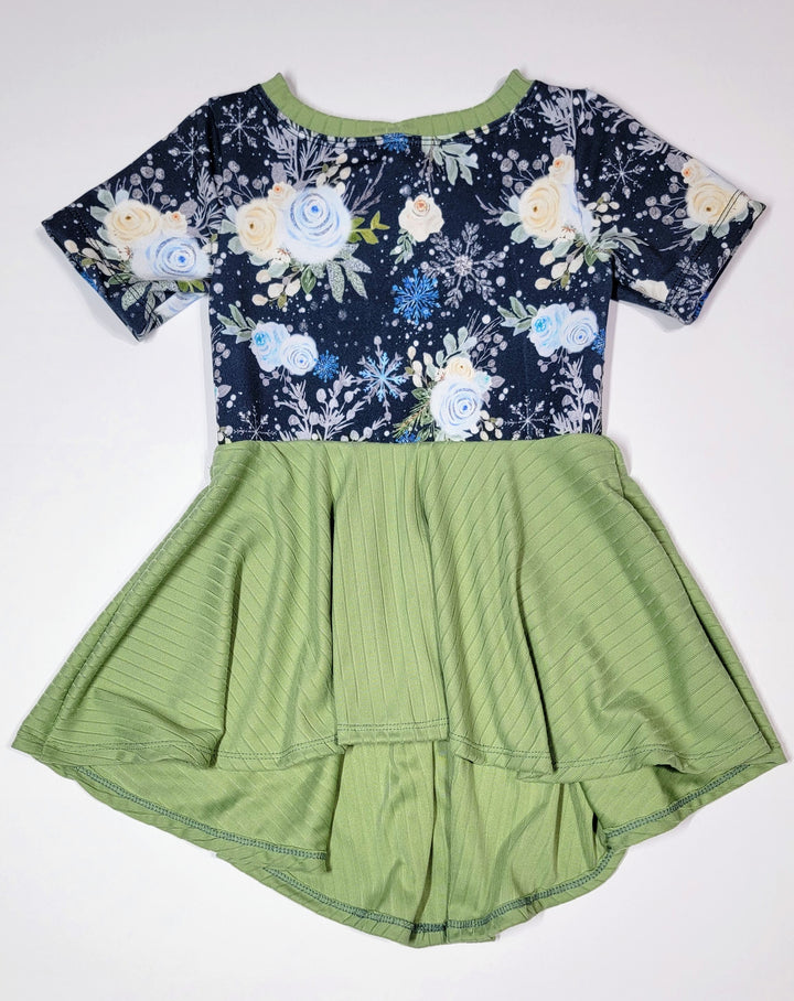 Floral Frost Manhattan Peplum Top