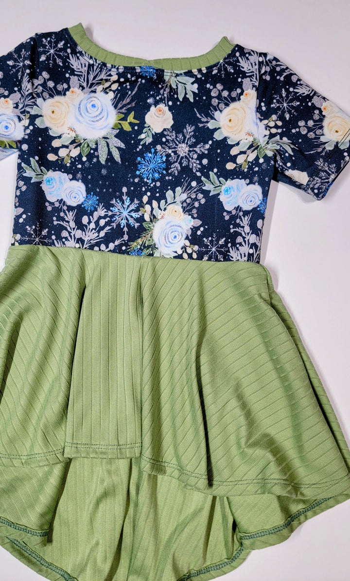 Floral Frost Manhattan Peplum Top