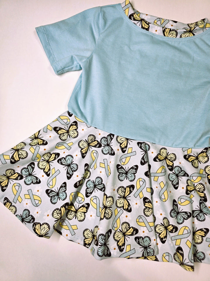 DS Butterflies Peplum Top