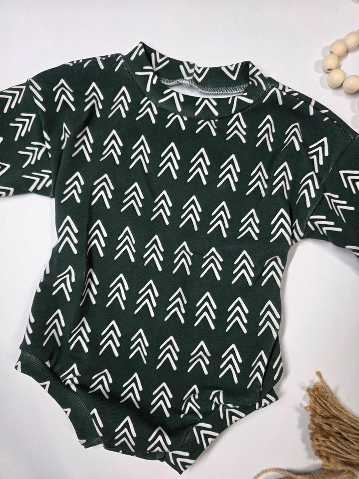 Green Trees Tshirt Romper