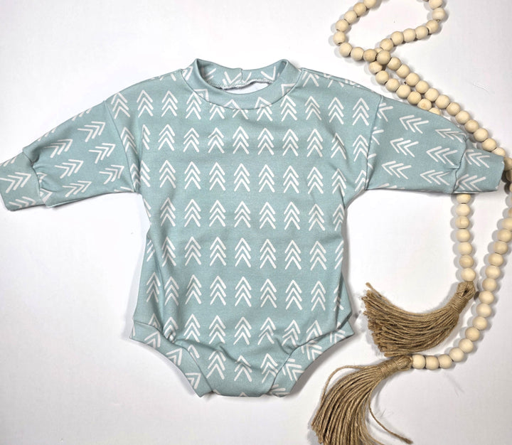 Mint Trees Tshirt Romper