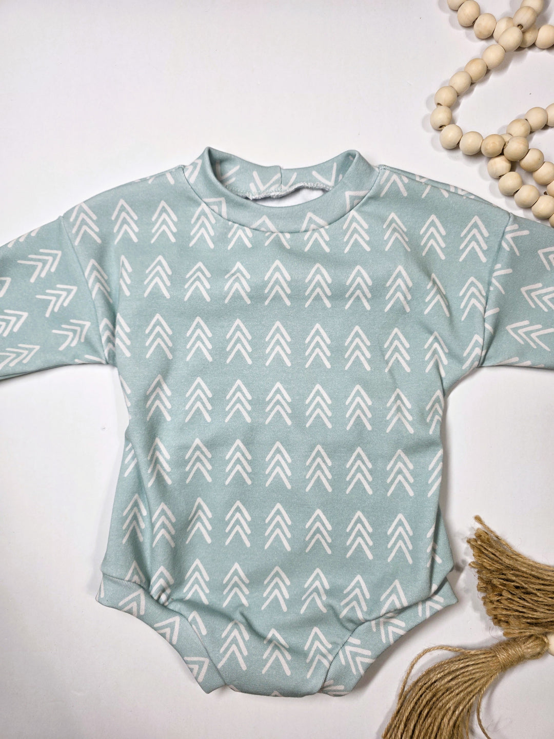 Mint Trees Tshirt Romper