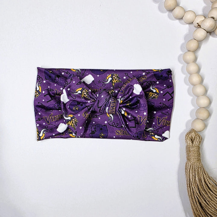 Vikings Big Bow Headwrap