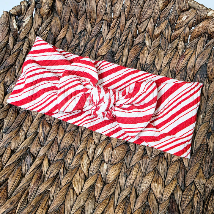 Candy Cane Stripes Big Bow Headwrap