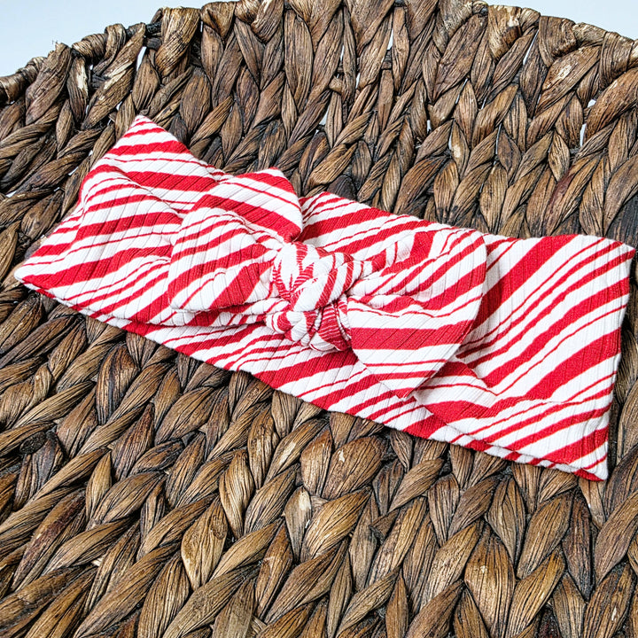 Candy Cane Stripes Big Bow Headwrap