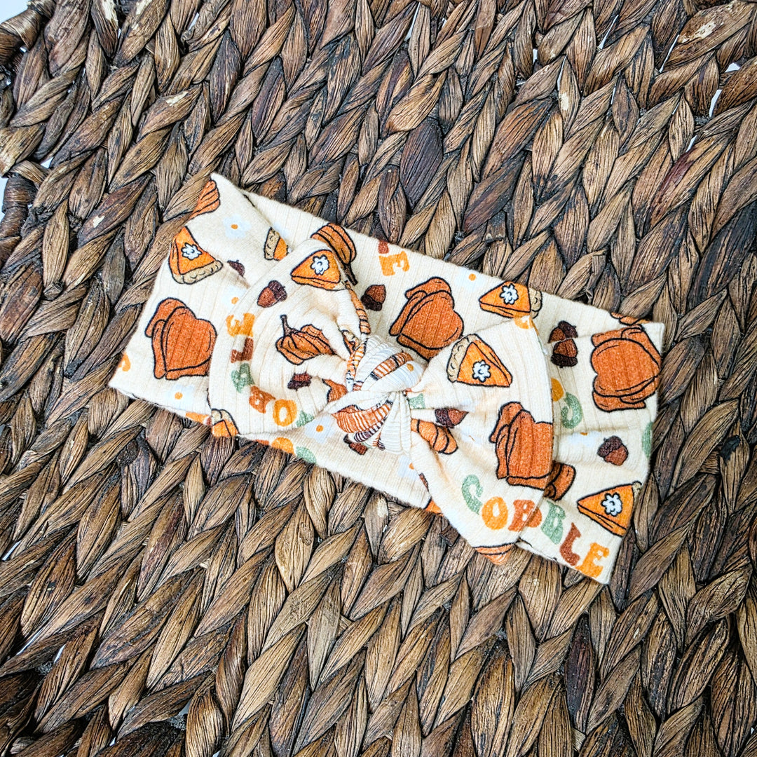 Gobble Gobble Big Bow Headwrap
