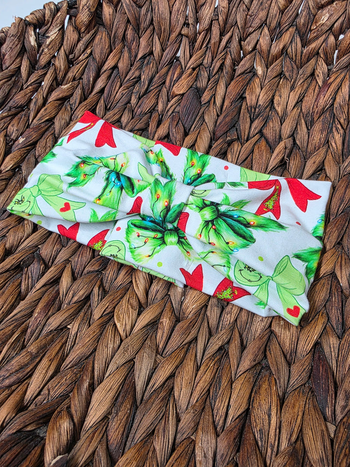 Grinch Bows Jane Headwrap