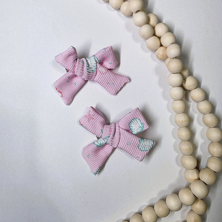 Pink Seashell Dainty Piggies (on clips)