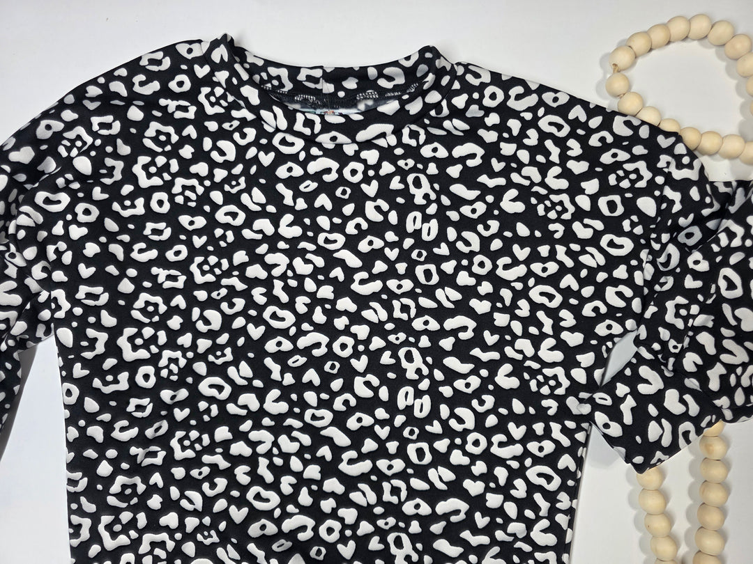 Black Animal Print Langley Pullover