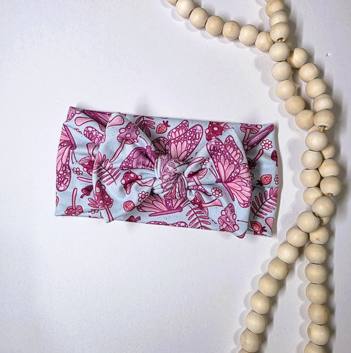 Muted Butterfly Big Bow Headwrap
