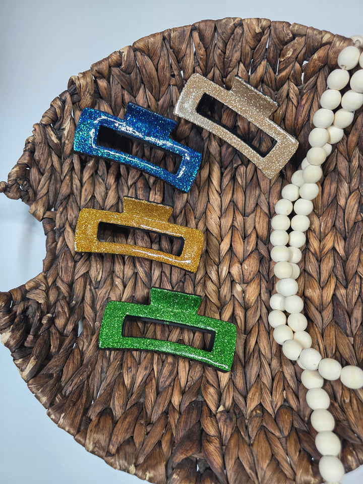 Glitter Resin Hair Claw (Large)