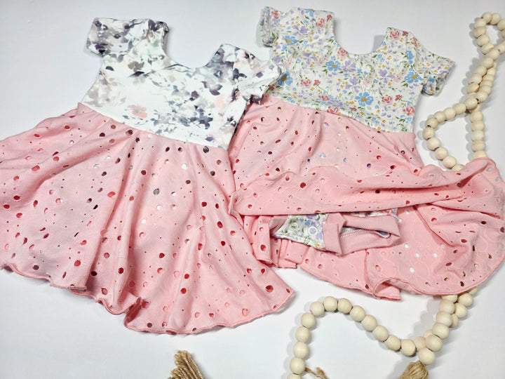 Butterfly Floral Skirted Bodysuit