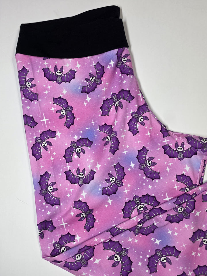 Purple Bats Ninja Leggings
