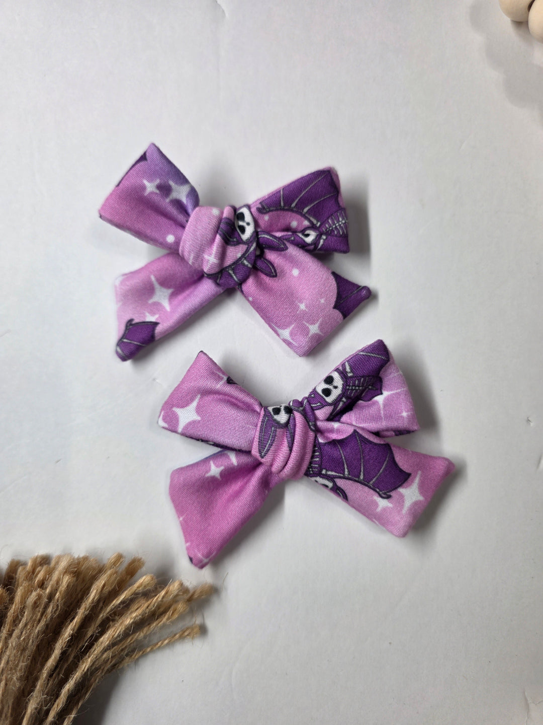 Purple Bats Dainty Piggies (on clips)