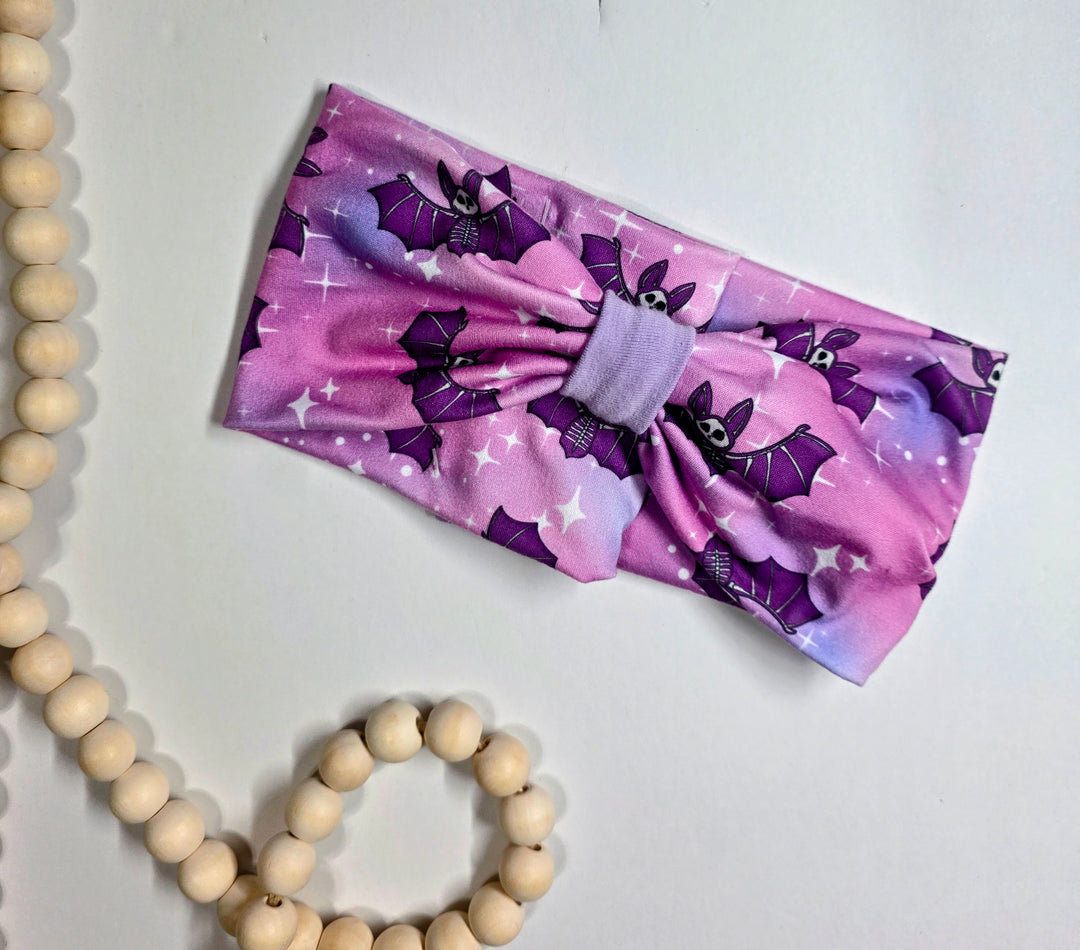 Purple Bats Jane Headwrap