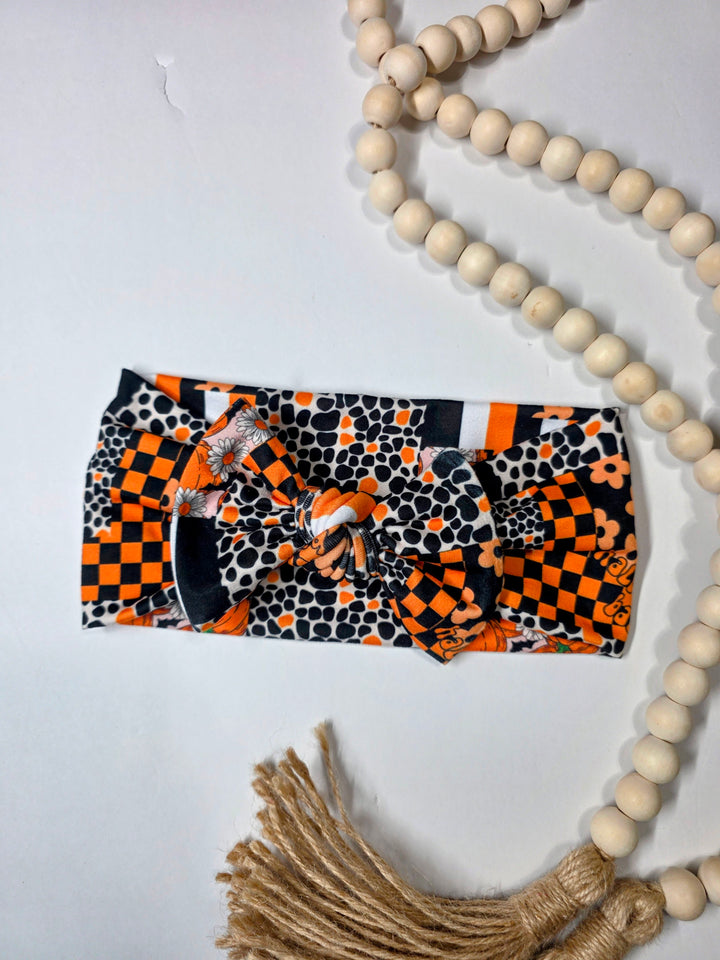 Halloween Babe Big Bow Headwrap