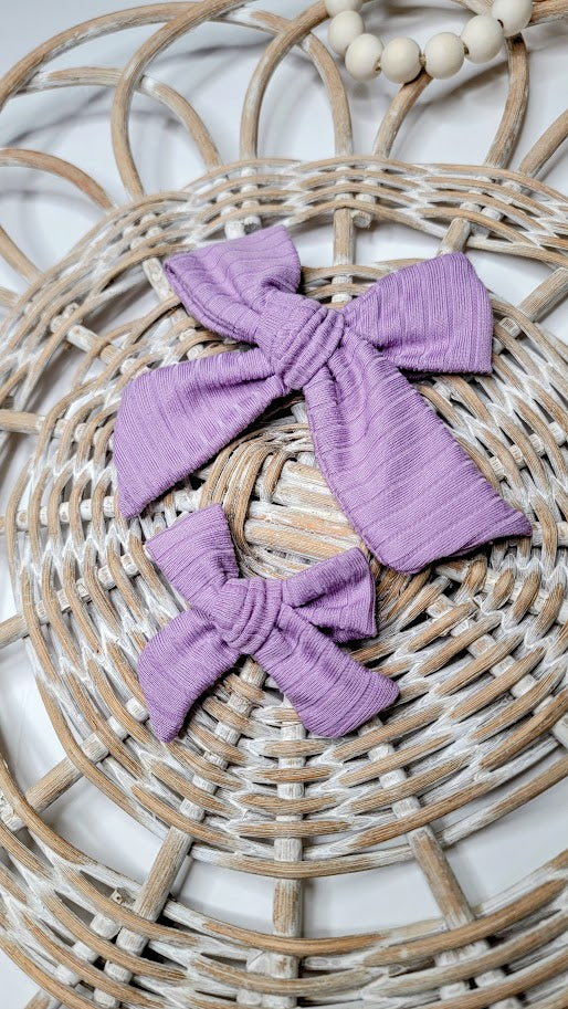 Lilac Dainty Bow (on clips)