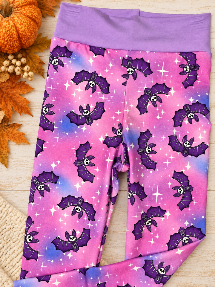 Purple Bats Ninja Leggings