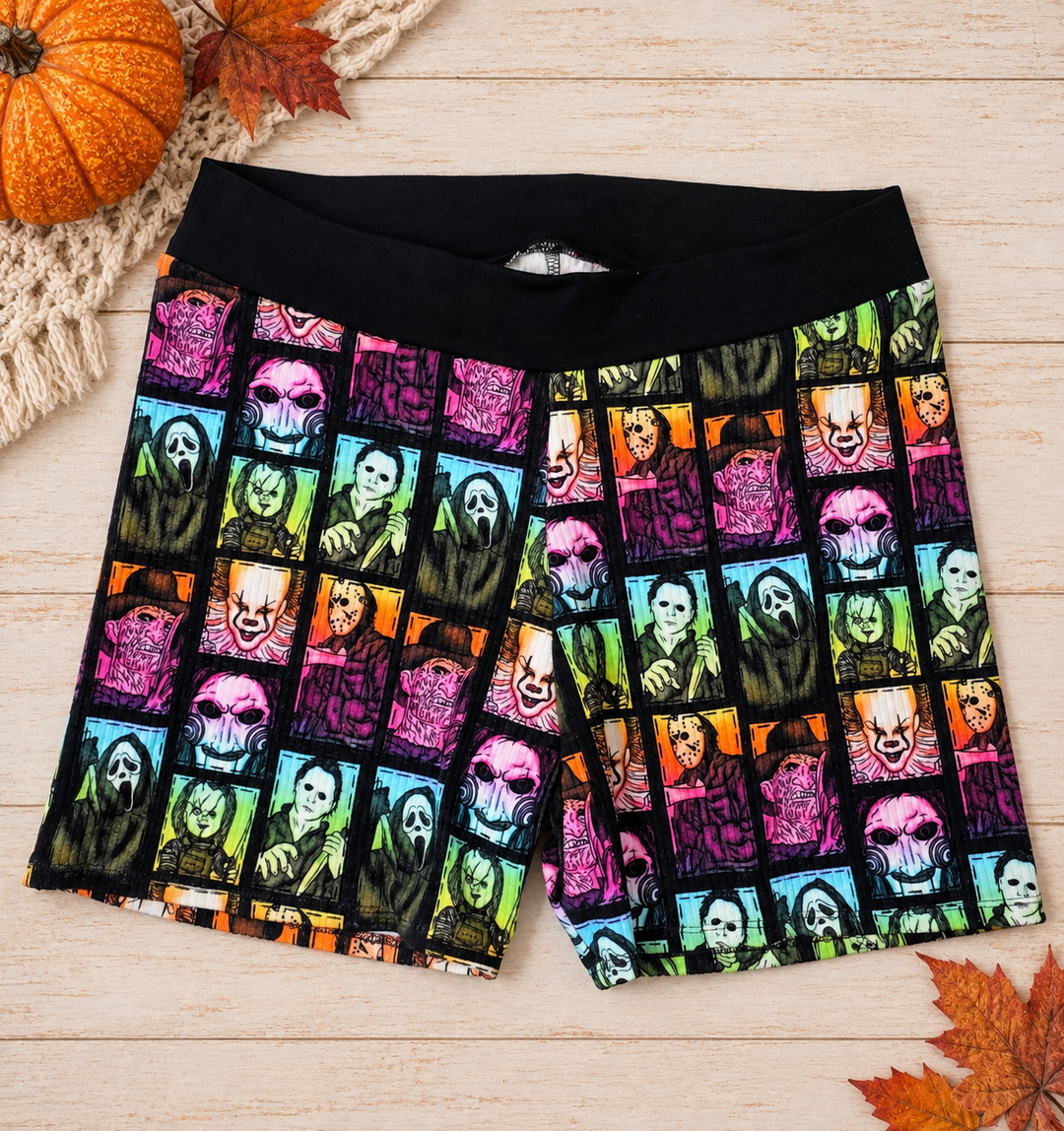 Horror Characters Biker Shorts