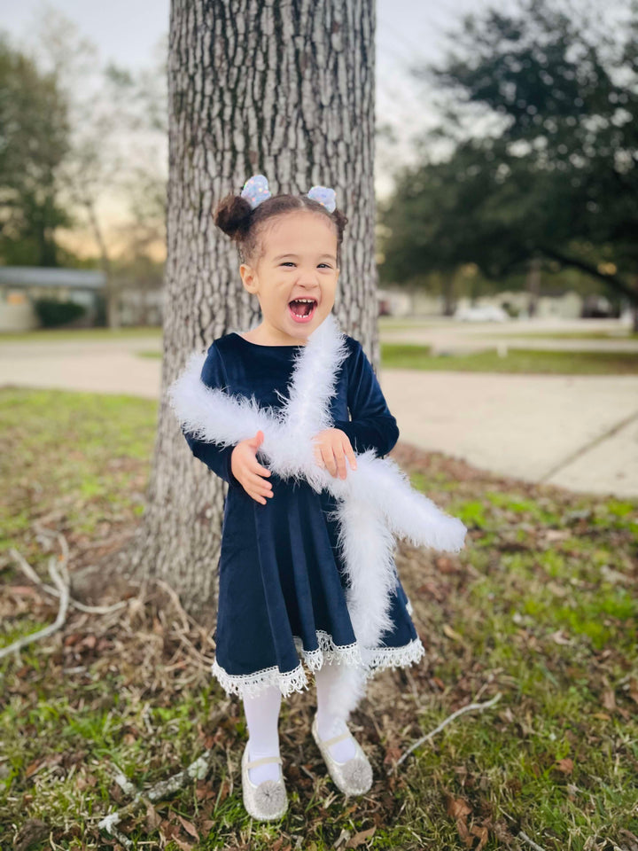 Navy Velvet Manhattan Dress