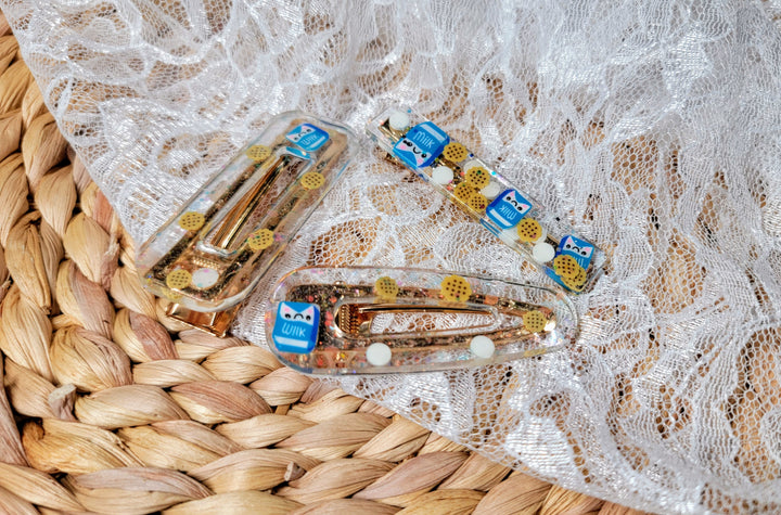 Milk & Cookies Resin Hair Clips