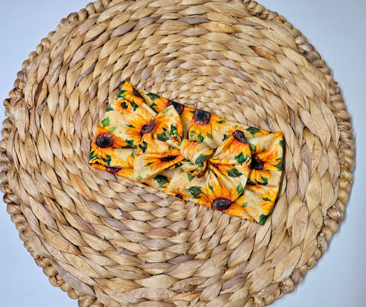 Sunflower Big Bow Headwrap