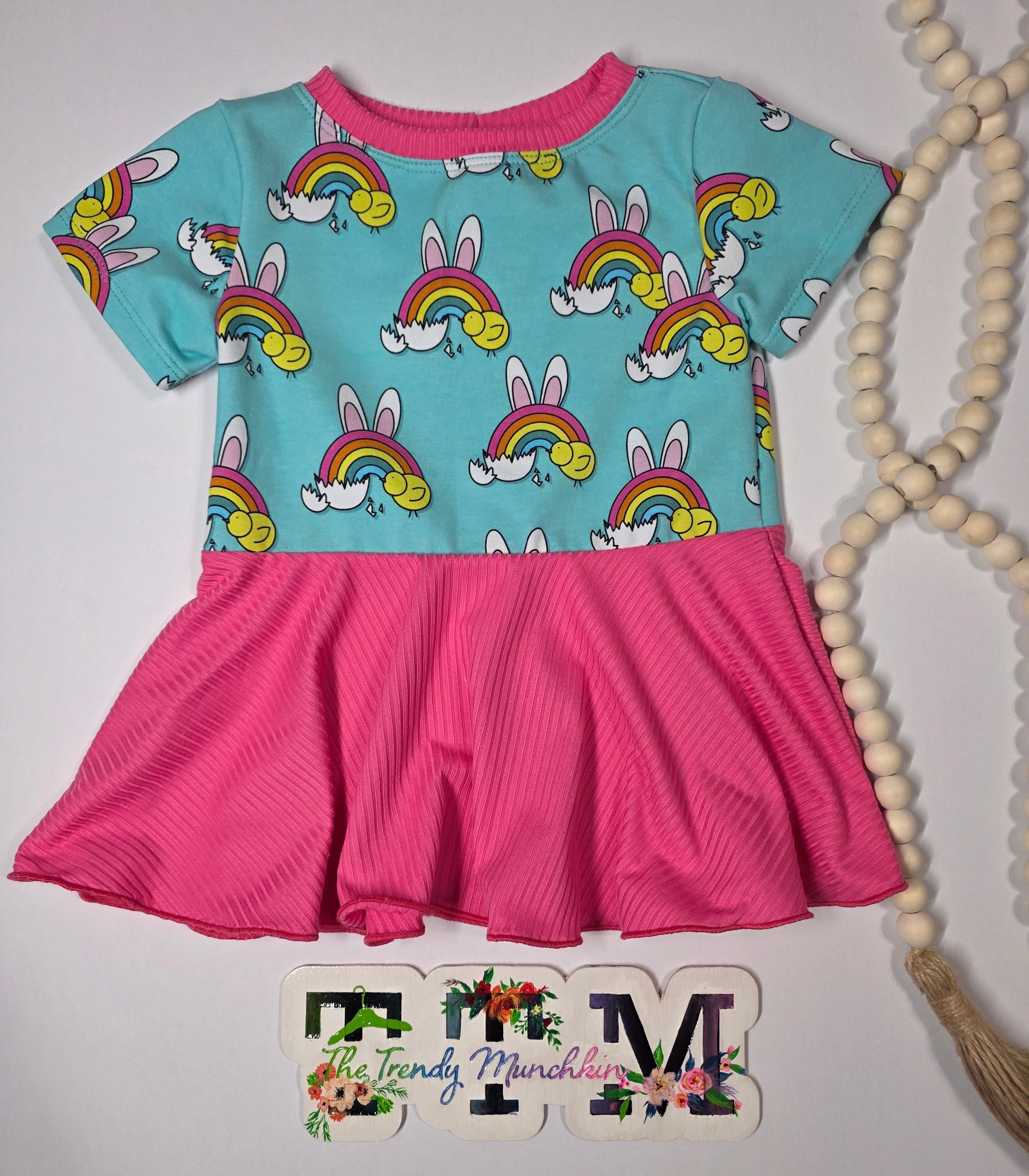 rainbow peplum top