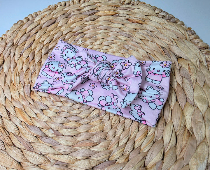 Pink HK Big Bow Headwrap