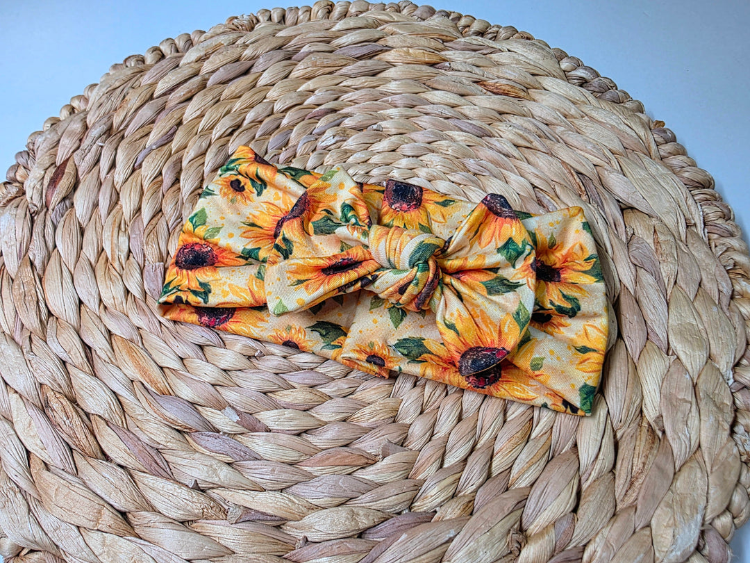 Sunflower Big Bow Headwrap