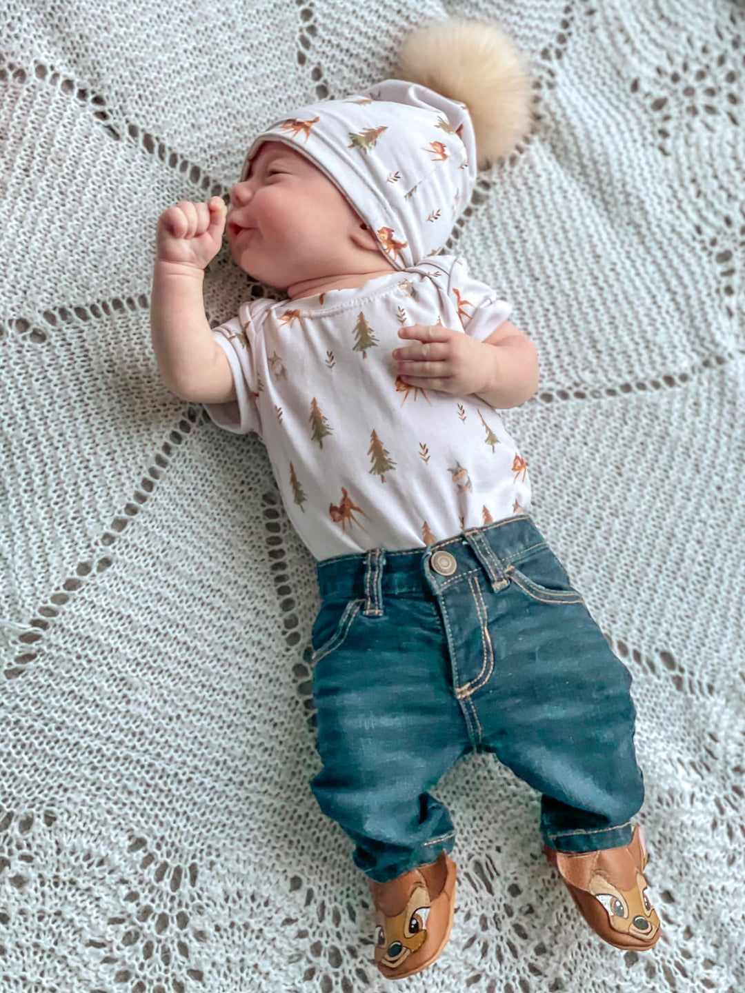 Woodland Floral Houdini Beanie