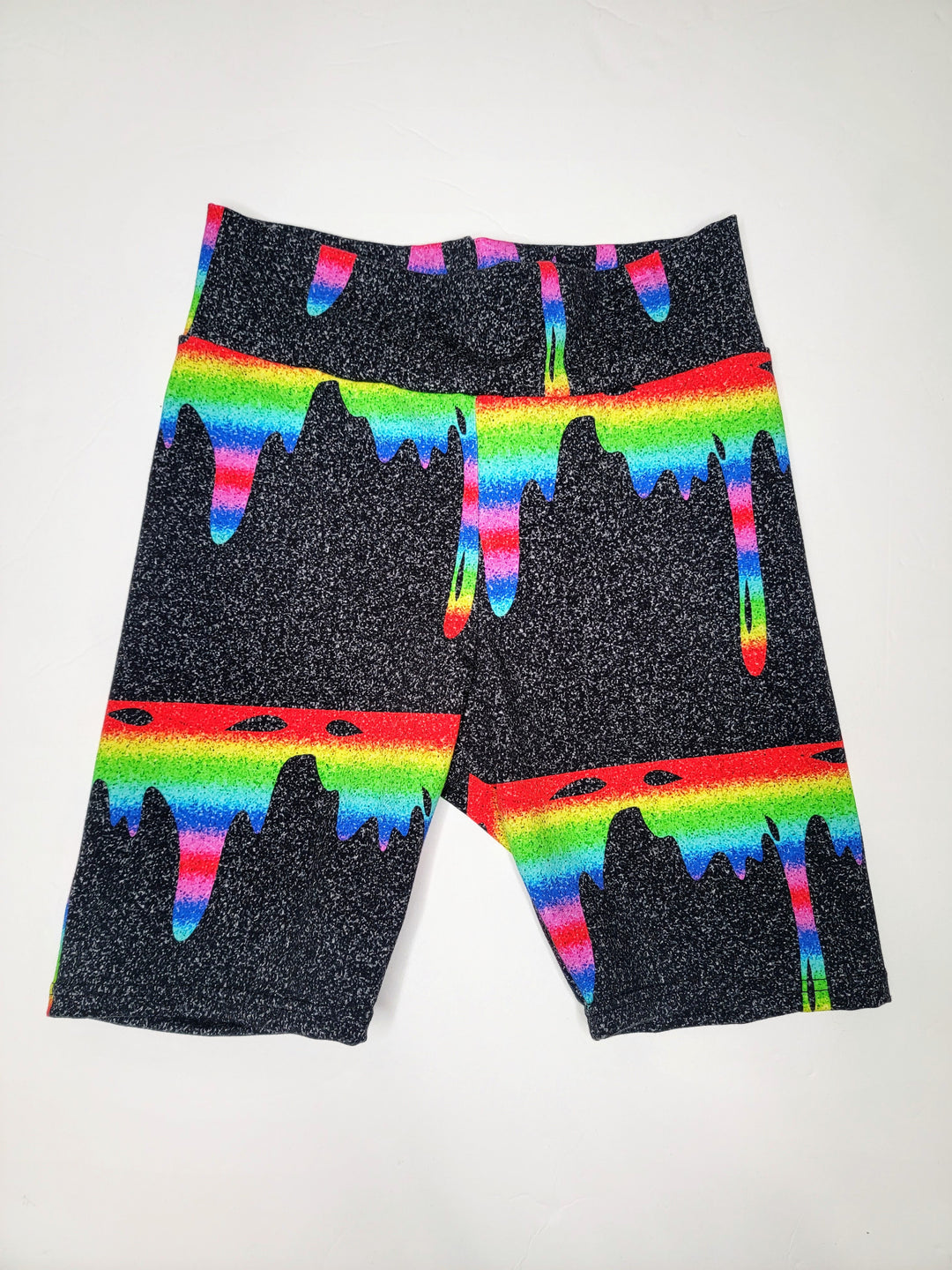 Rainbow Drip Bike Shorts