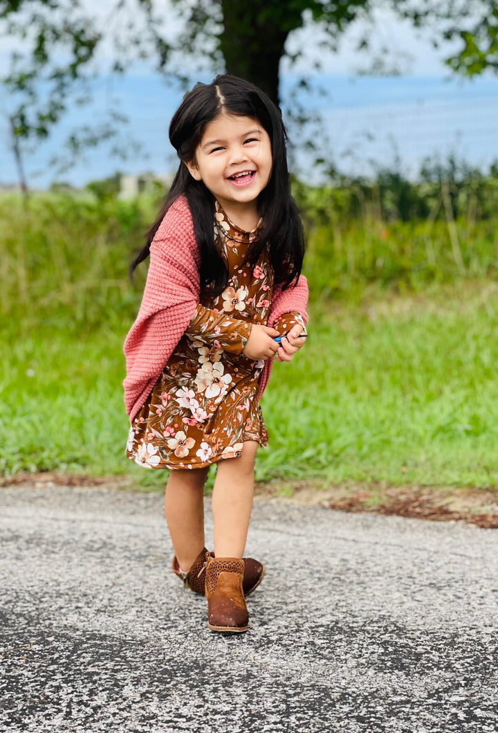 Taupe Plaid Slouchy Cardi