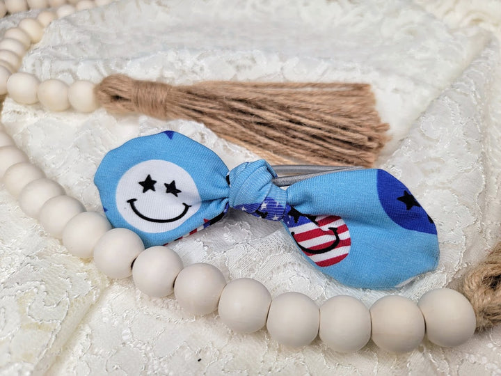 RWB Smiley Pony Bow