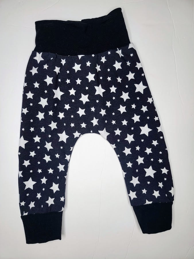 Stars on Black Harem Pants