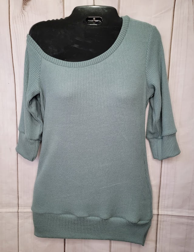Teal Cashmere Stella Top/Sweater